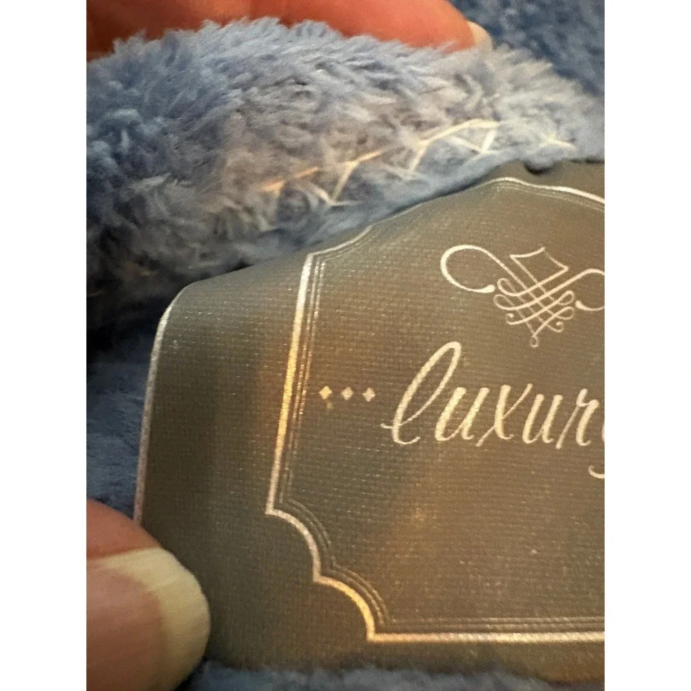 Luxury Oversized Plush Throw Blanket 60x80 Dusty Blue Soft Fleece 100% Polyester